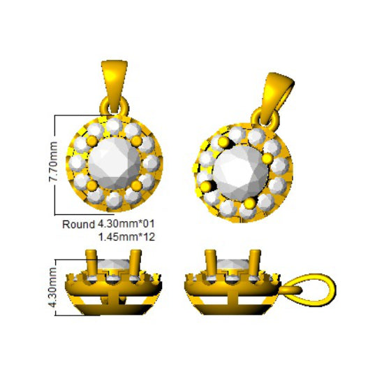 SP4545 — Pendant - 9k Yellow Gold detail