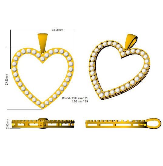 SP4546 — Pendant - 9k Yellow Gold detail