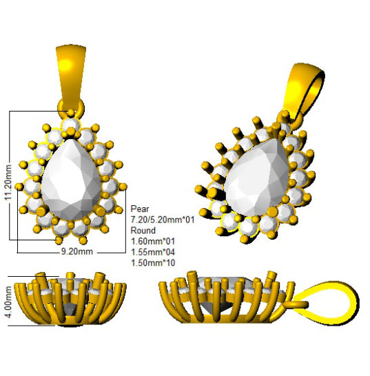 SP4548 — Pendant - 9k Yellow Gold detail