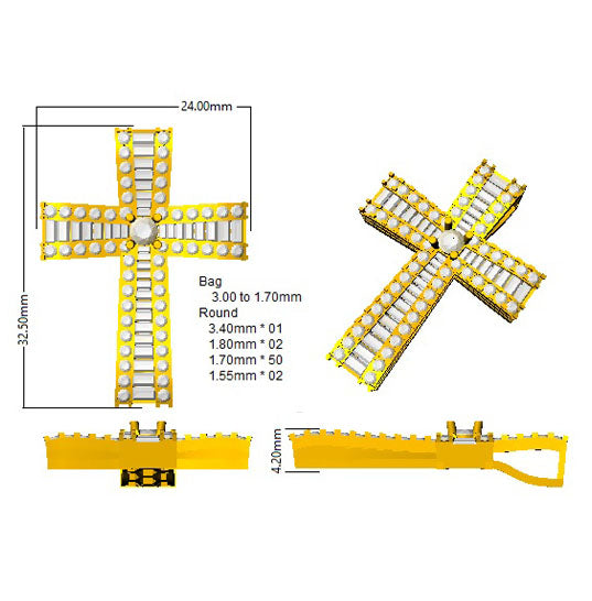 SP4552 — Cross - 9k Yellow Gold detail