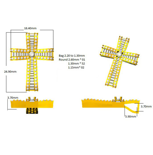 SP4553 — Cross - 9k Yellow Gold detail