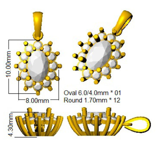 SP4560 — Pendant - 9 KT Yellow Gold detail