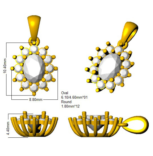 SP4566 — Pendant - 9k Yellow Gold detail