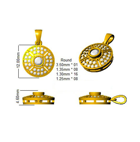 SP4575 — Pendant - 9k Yellow Gold detail