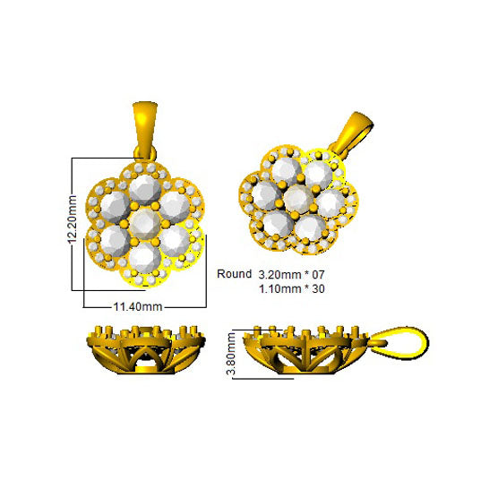 SP4591 — Pendant - 9k Yellow Gold detail