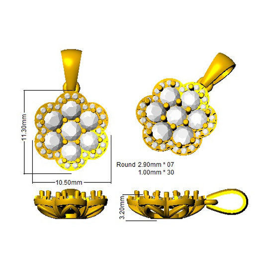 SP4595 — Pendant - 9k Yellow Gold detail