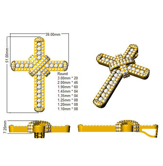 SP4612 — Cross - 9k Yellow Gold detail