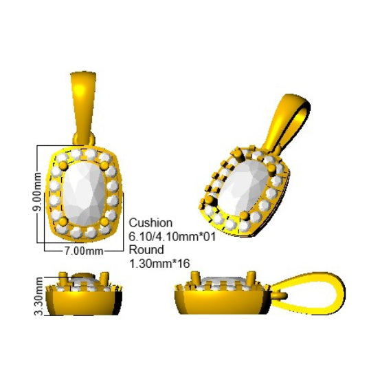 SP4627 — Pendant - 9k Yellow Gold detail