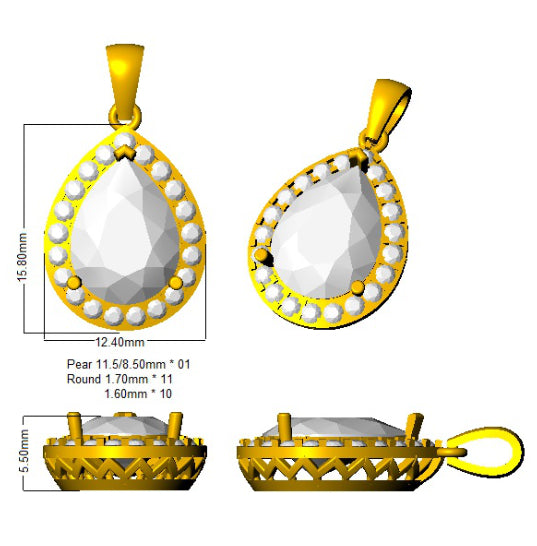 SP4628 — Pendant - 9k Yellow Gold detail