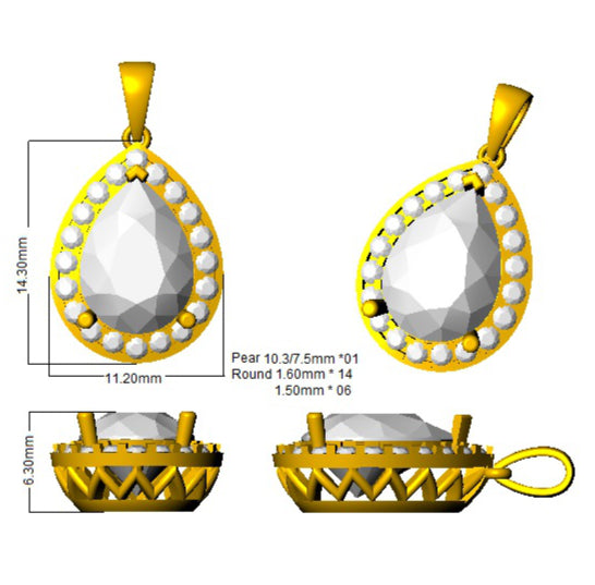 SP4629 — Pendant - 18k Two Tone detail
