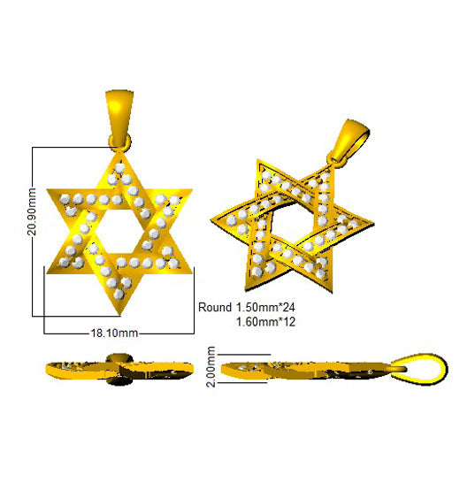 SP4637 — Pendant - 9k Yellow Gold detail