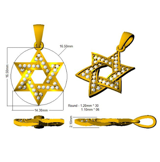 SP4638 — Pendant - 9k Yellow Gold detail