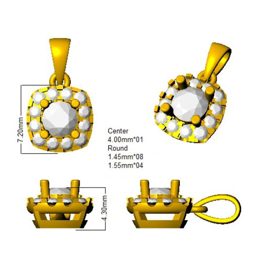 SP4644 — Pendant - 9k Yellow Gold detail