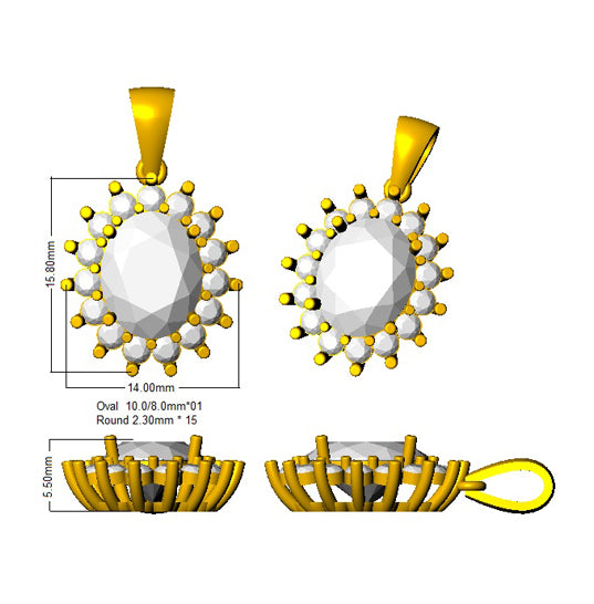 SP4646 — Pendant - 9k Yellow Gold detail