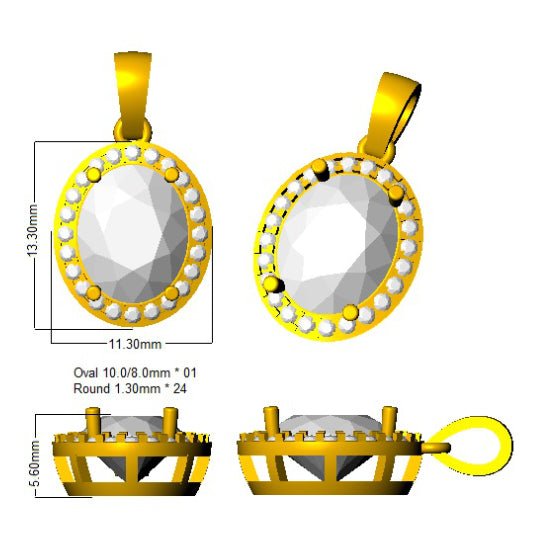 SP4648 — Pendant - 18k White Gold detail