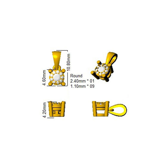 SP4652 — Pendant - 9k Yellow Gold detail