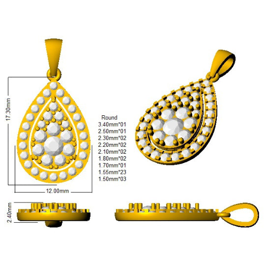 SP4682 — Pendant - 9k Yellow Gold detail