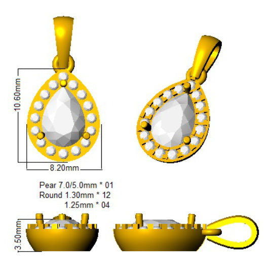 SP4695 — Pendant - 9k Yellow Gold detail