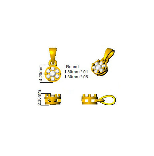 SP4712 — Pendant - 9k Yellow Gold detail