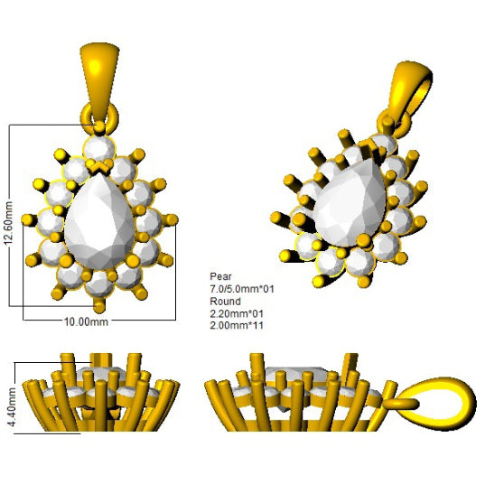 SP4718 — Pendant - 9k Yellow Gold detail