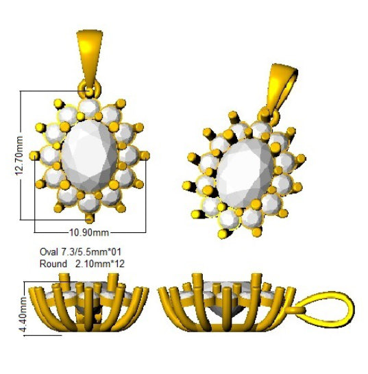 SP4720 — Pendants - 9k Yellow Gold detail