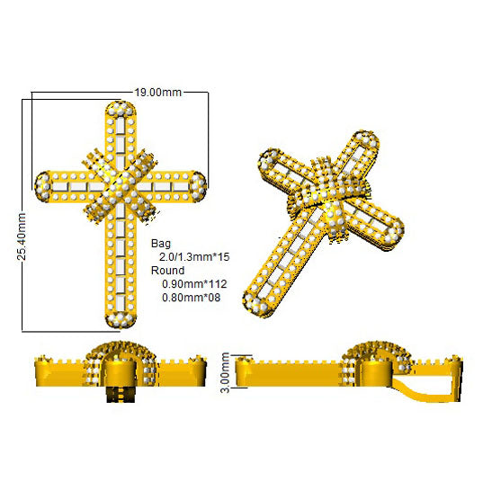 SP4731 — Cross - 9k Yellow Gold detail
