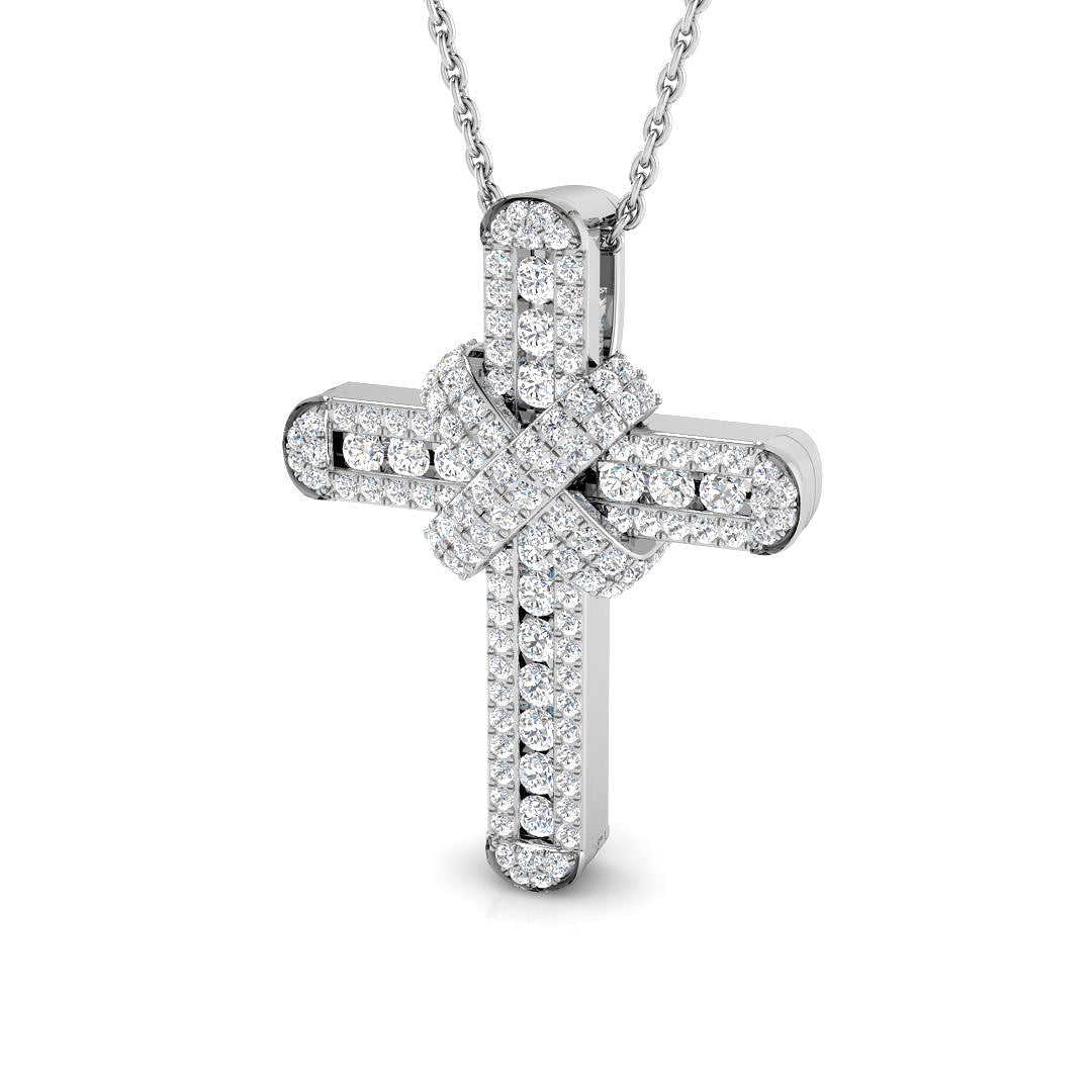 SP4732D — Cross - 9k White Gold