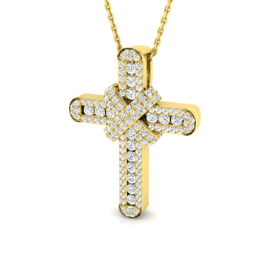 SP4732D — Cross - 9k Yellow Gold
