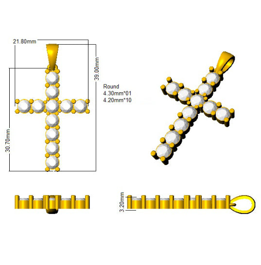 SP4741 — Cross - 18k Yellow Gold detail