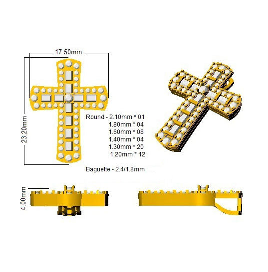 SP4747 — Cross - 9k Yellow Gold detail