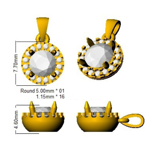 SP4751A — Pendant - 9k Yellow Gold detail
