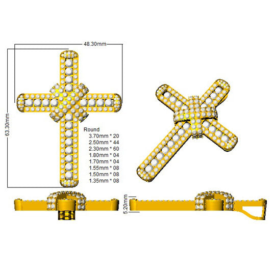 SP4752 — Cross - 9k Yellow Gold detail