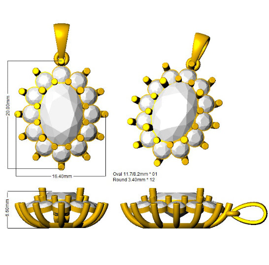SP4757 — Pendant - 9k Yellow Gold detail
