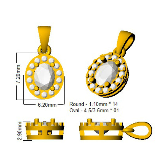 SP4769 — Pendant - 9k Yellow Gold detail