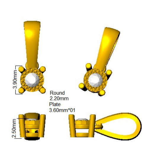 SP4779A — Pendant - 9k Yellow Gold detail