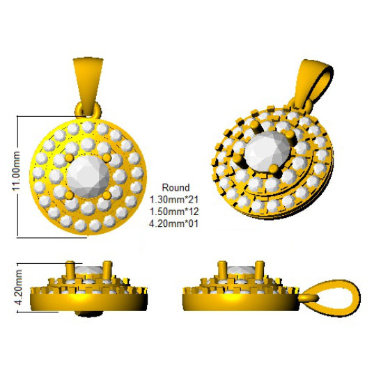 SP4804 — Pendant - 9k Yellow Gold detail