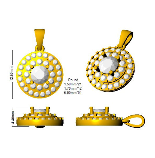 SP4805 — Pendant - 9k Yellow Gold detail