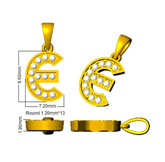 SP4844-E — Pendant - 9k Yellow Gold detail