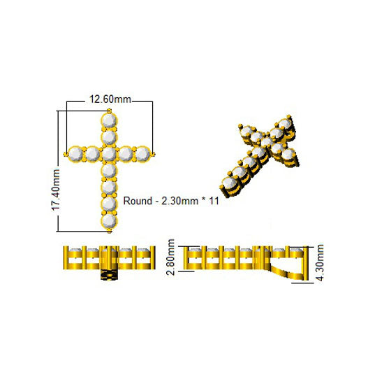 SP4853 — Cross - 9k Yellow Gold detail
