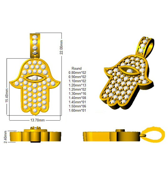 SP4857 — Pendant - 9k Yellow Gold detail