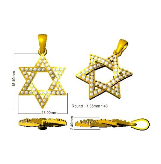 SP4858 — Pendant - 9k Yellow Gold detail