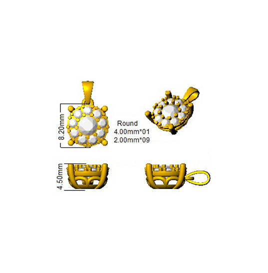 SP4862 — Pendant - 9k Yellow Gold detail