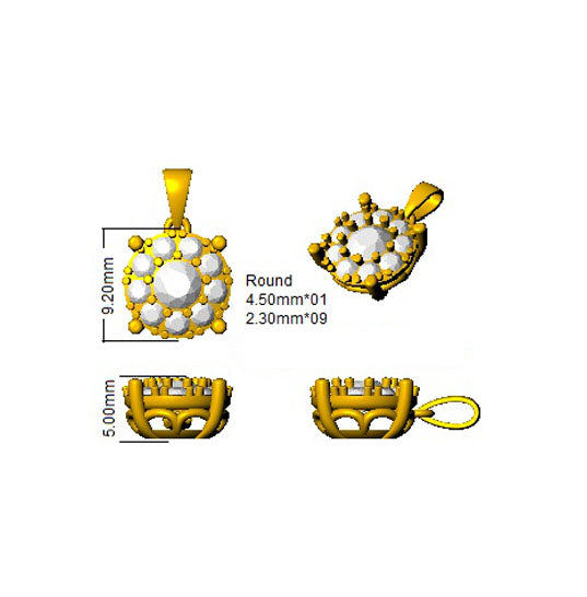 SP4863 — Pendant - 9k Yellow Gold detail