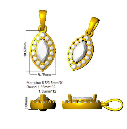 SP4864 — Pendant - 9k Yellow Gold detail
