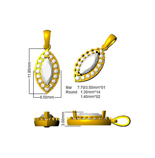 SP4866 — Pendant - 9k Yellow Gold detail