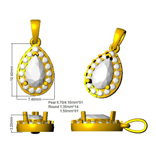 SP4882 — Pendant - 9k Yellow Gold detail