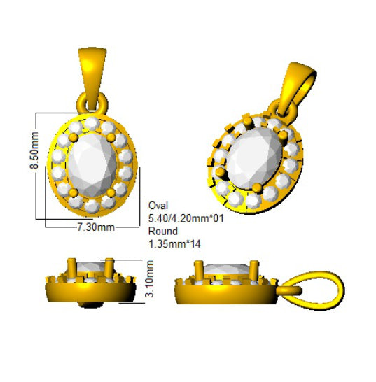 SP4899 — Pendant - 9k Yellow Gold detail