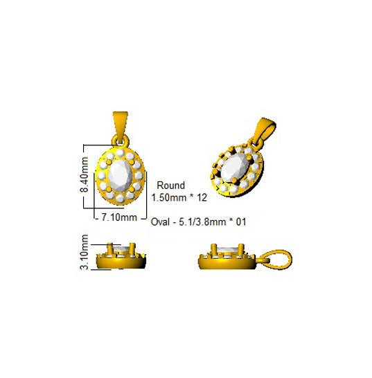 SP4901 — Pendant - 9k Yellow Gold detail