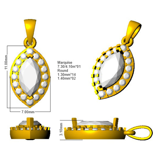 SP4902 — Pendant - 9k Yellow Gold detail