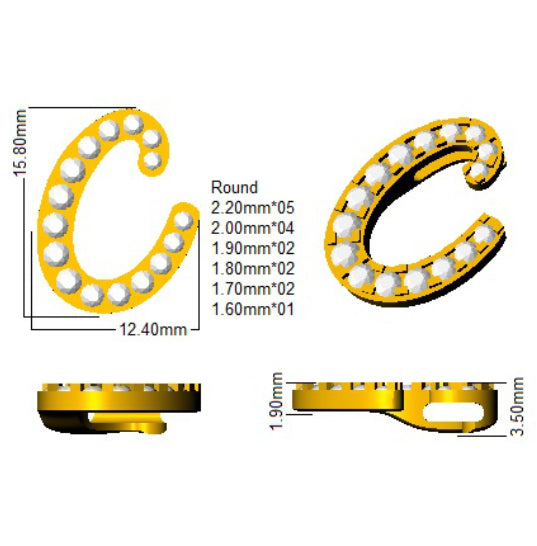 SP4909-C — Pendant - 9k Yellow Gold detail